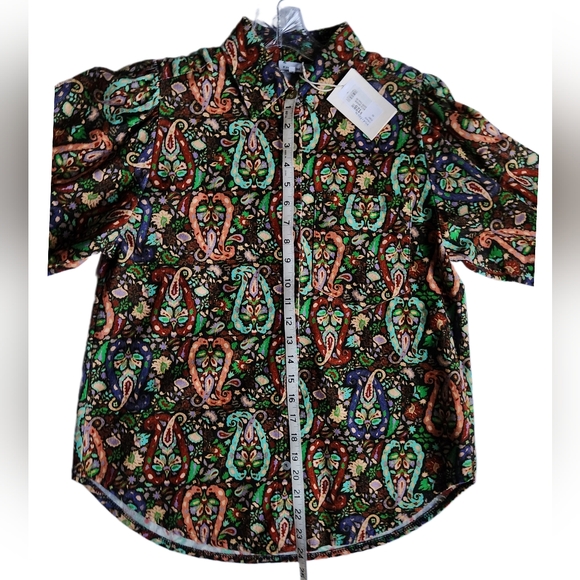 FRNCH Paris Kylie Woven Shirt in Foxy Paisley Print XS NEW - Picture 6 of 12